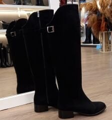 Emily siyah süet çizme