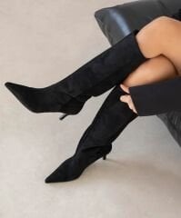 Sienna siyah süet çizme