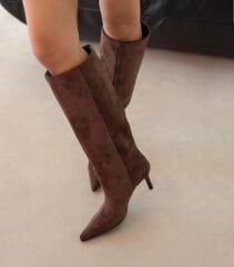 Sienna kahve süet çizme