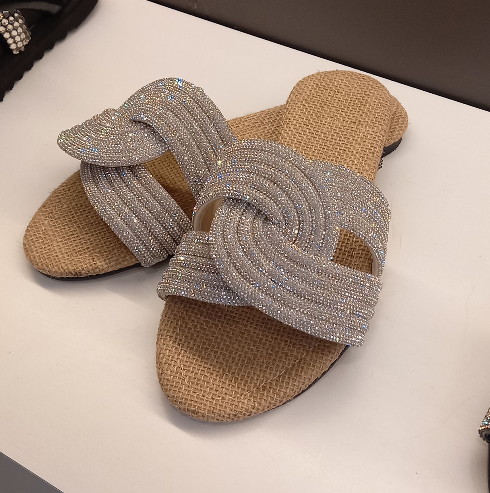 Carla Silver Taşlı Terlik