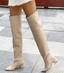 Bianca nude çizme diz üstü