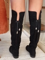 Mona siyah süet çizme